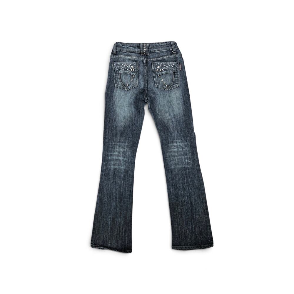 Y2k Euro Low-Rise Flared Jeans Studded Pockets Subversive - Small